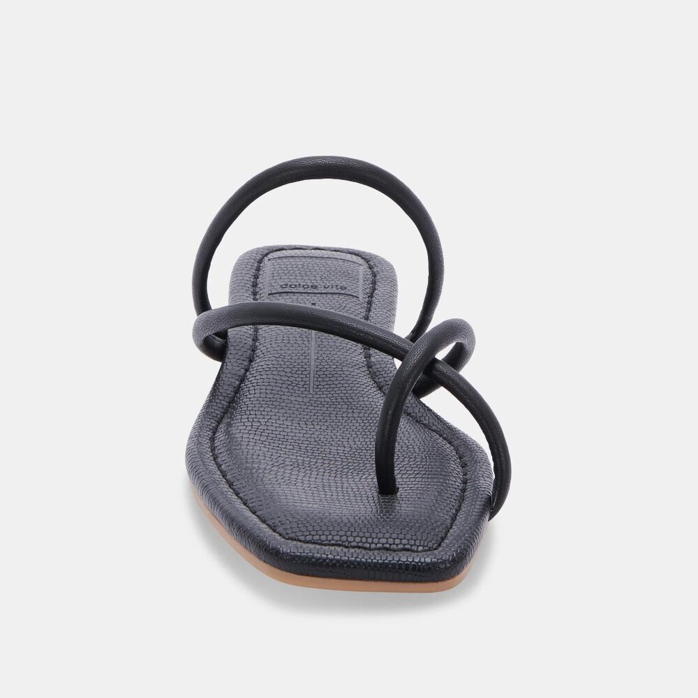 NEW DOLCE VITA Leather Dubai Sandals in black for women 0126 3t2